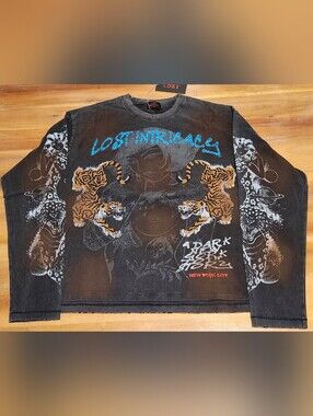 Lost Intricacy Twin Tiger Long Sleeve Shirt Large